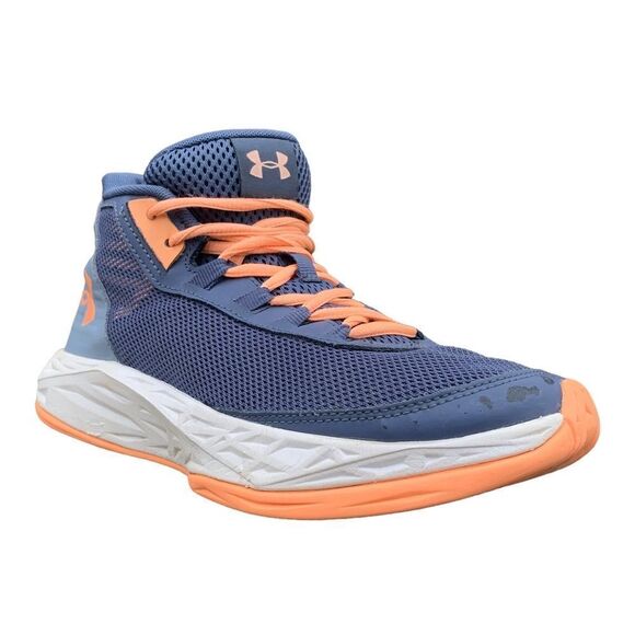 Under Armour Youth Utility Blue Orange Jet Basketball Shoes Sneakers Size 6 - Picture 1 of 14